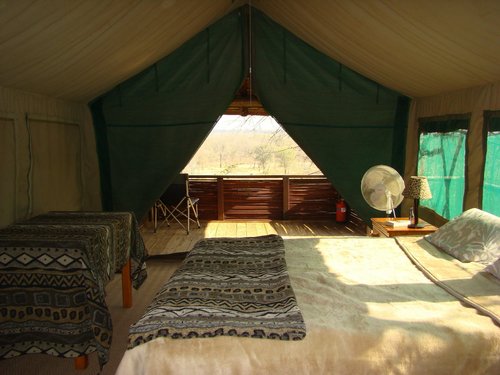 Zelt der Makutsi Camping Lodge in Südafrika